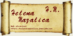 Helena Mazalica vizit kartica